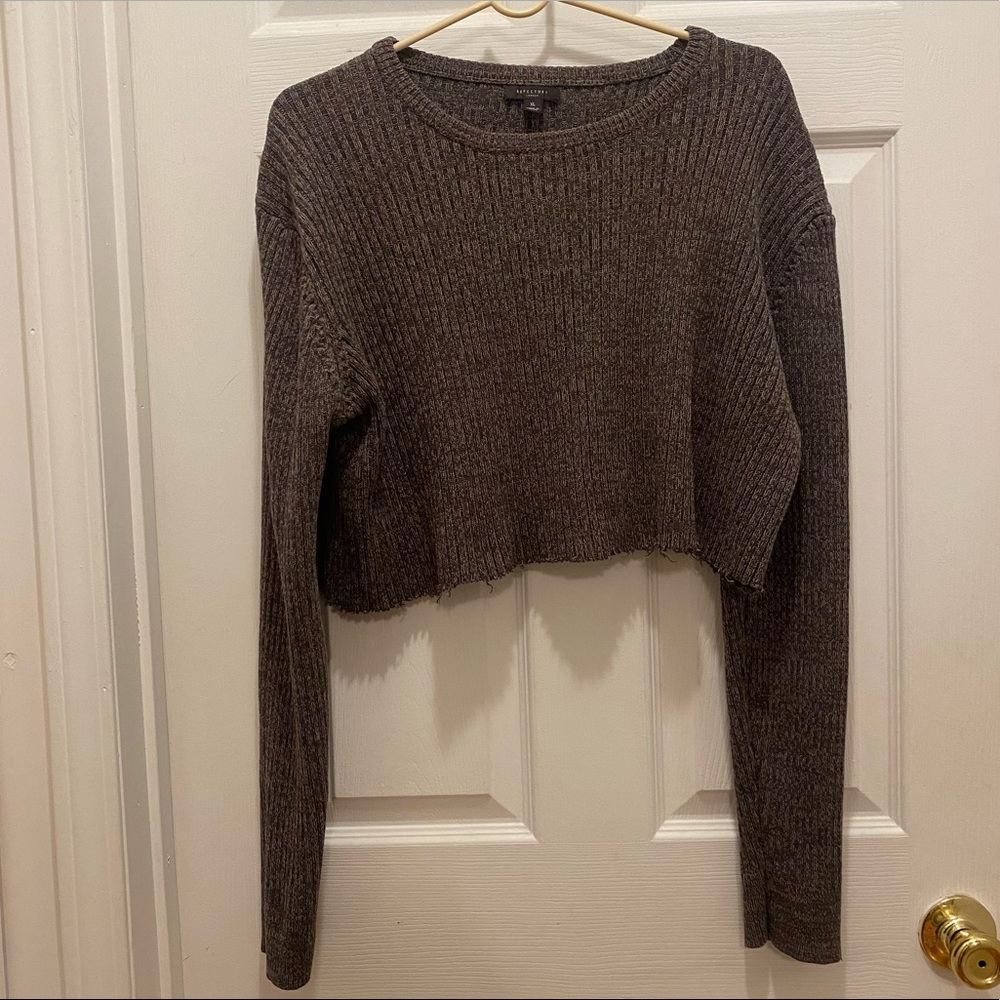 Refectory London textured cropped sweater